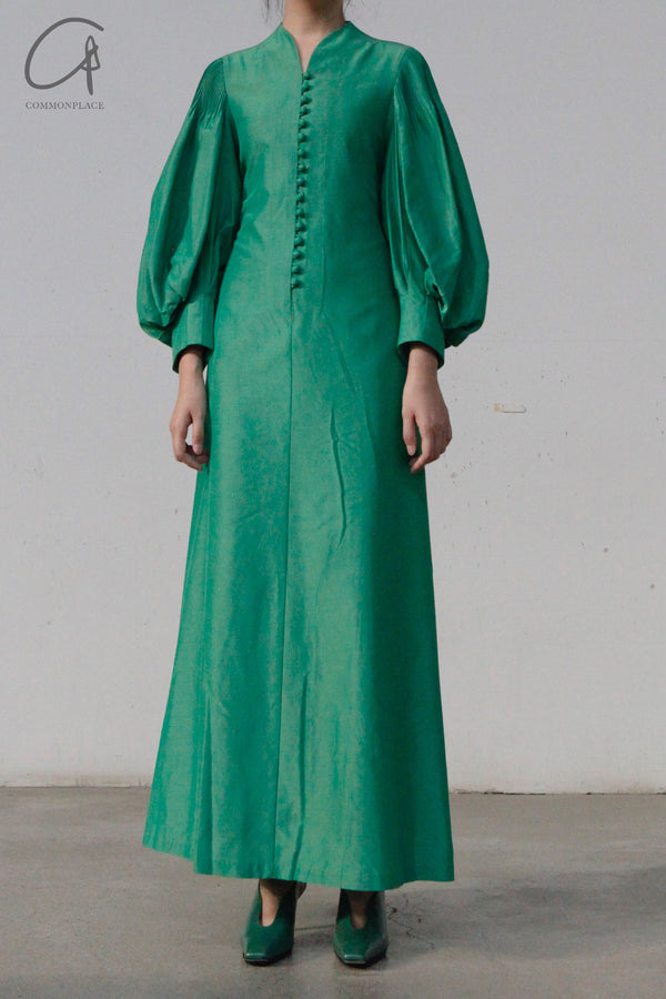 mame kurogouchi breasted lace-up dress MM22PS DR701